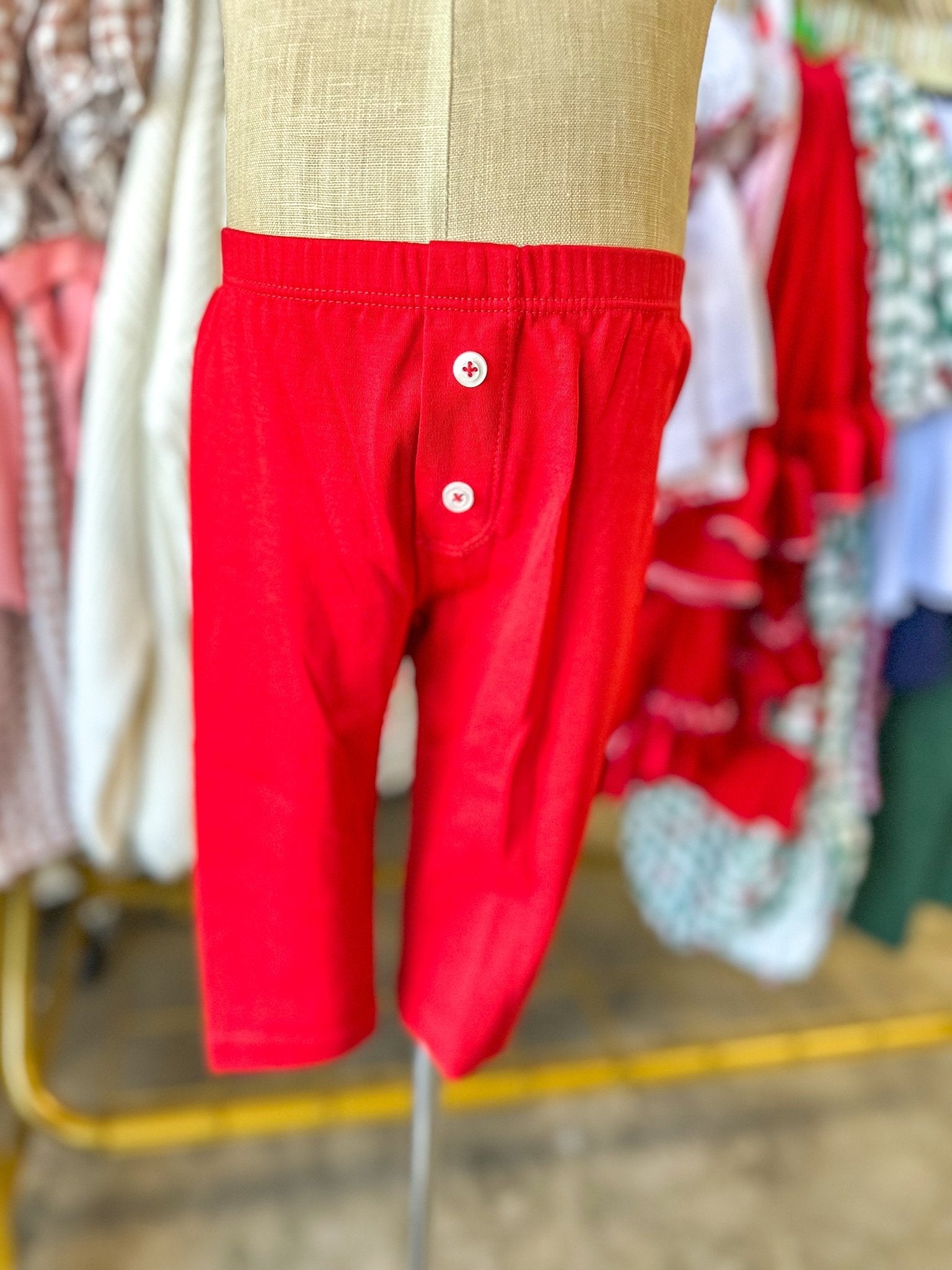 Clara and Caden Smocked Collared Boy 2pc Pant Set