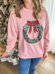 Clara Wreath Sequin Sweatshirt